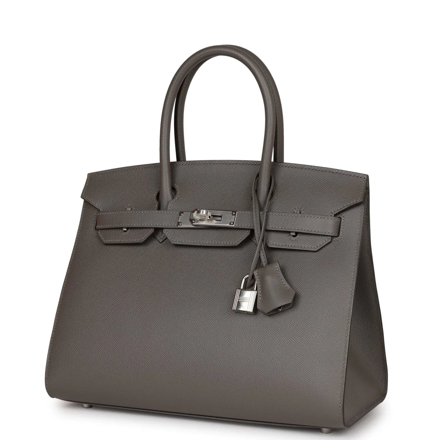 Birkin Sellier 30 Gris Meyer Epsom Palladium Hardware k7