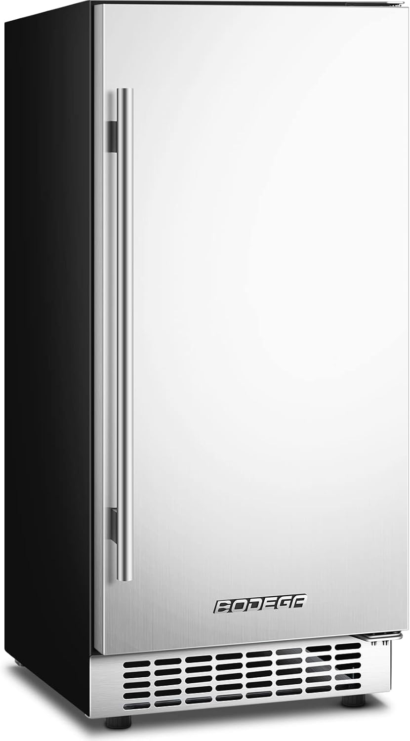 Beverage Cooler 24 Inch, Built-in Refrigerator 180 Cans, Stainless Steel Under Counter Fridge a7