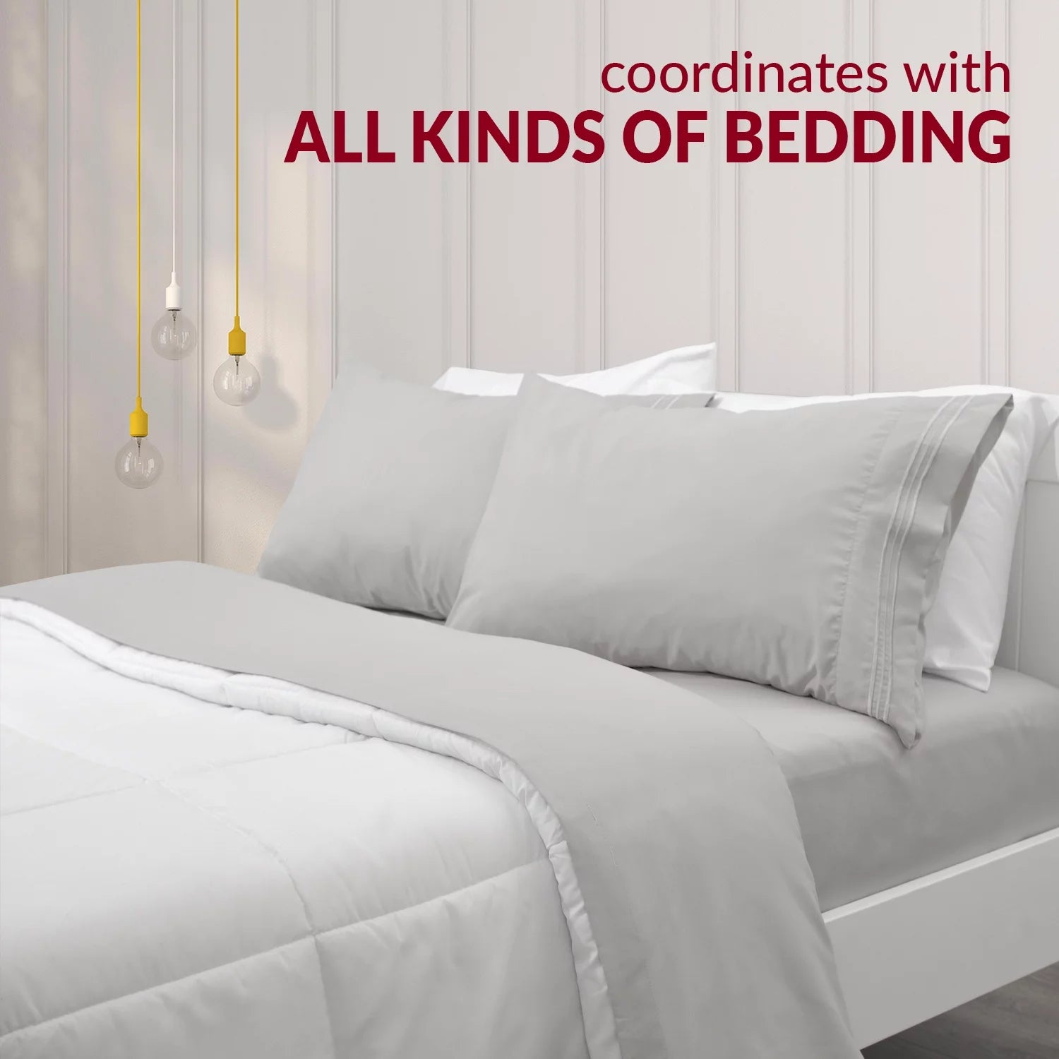 Mellanni Pillow Cases Standard Size Set of 4 - Iconic Collection Bedding Pillowcases, Royal Blue I7590