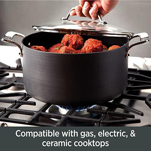 All-Clad Essentials Hard Anodized Nonstick Cookware Set 10 Piece F74812