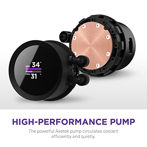 NZXT Kraken 240 RGB 240mm AIO CPU Liquid Cooler with LCD Display, Black I388