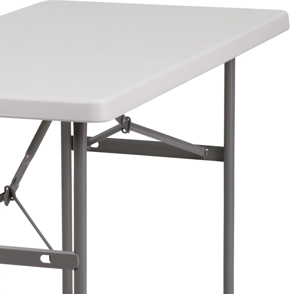 Flash Furniture 4-Foot Granite White Plastic Folding Table U771648