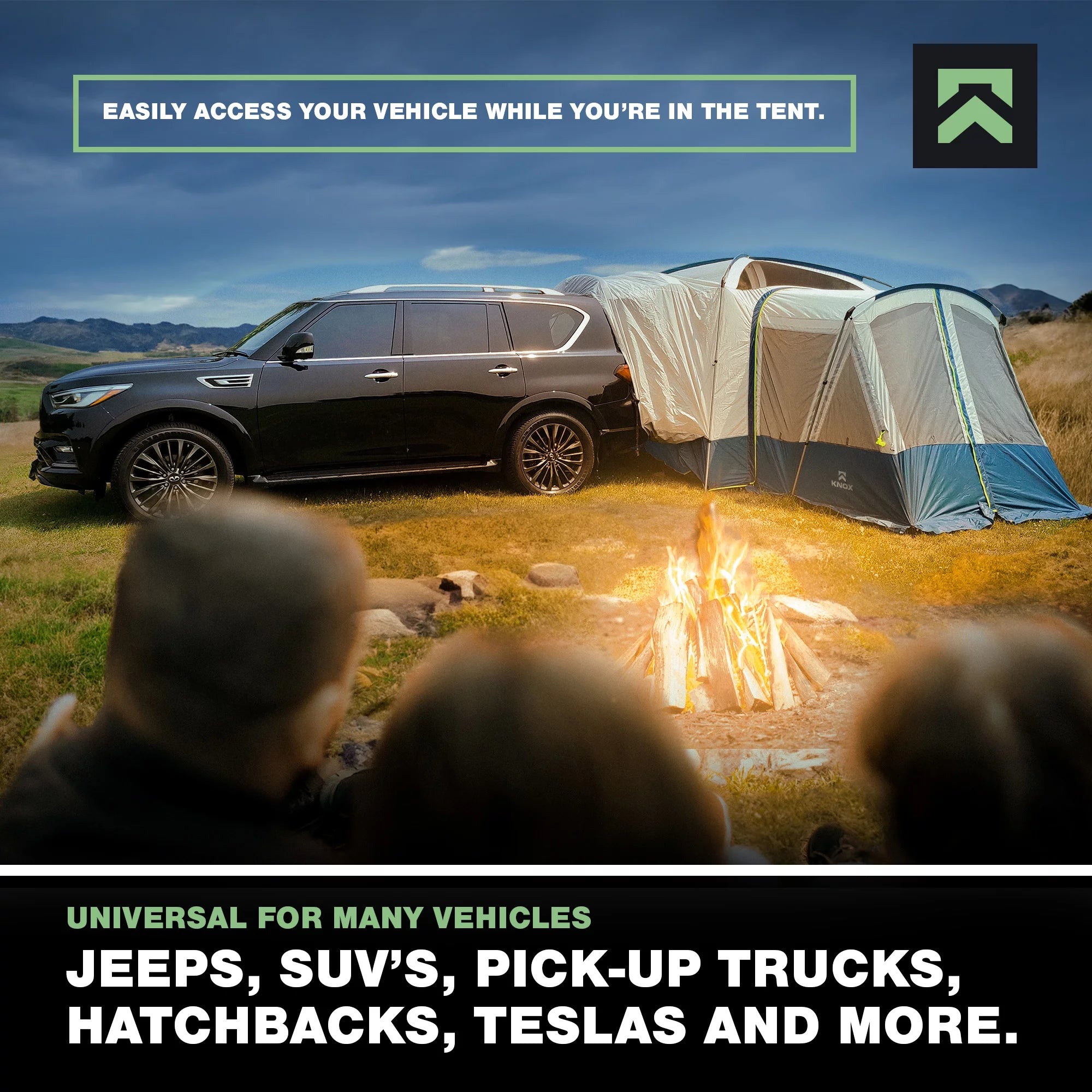 10-Person SUV Camping Tent with 2 Screen Rooms Rainfly k7m