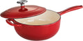 Tramontina Enameled Covered Saucier Cast Iron 3-Quart Gradated Red, 80131/061DS