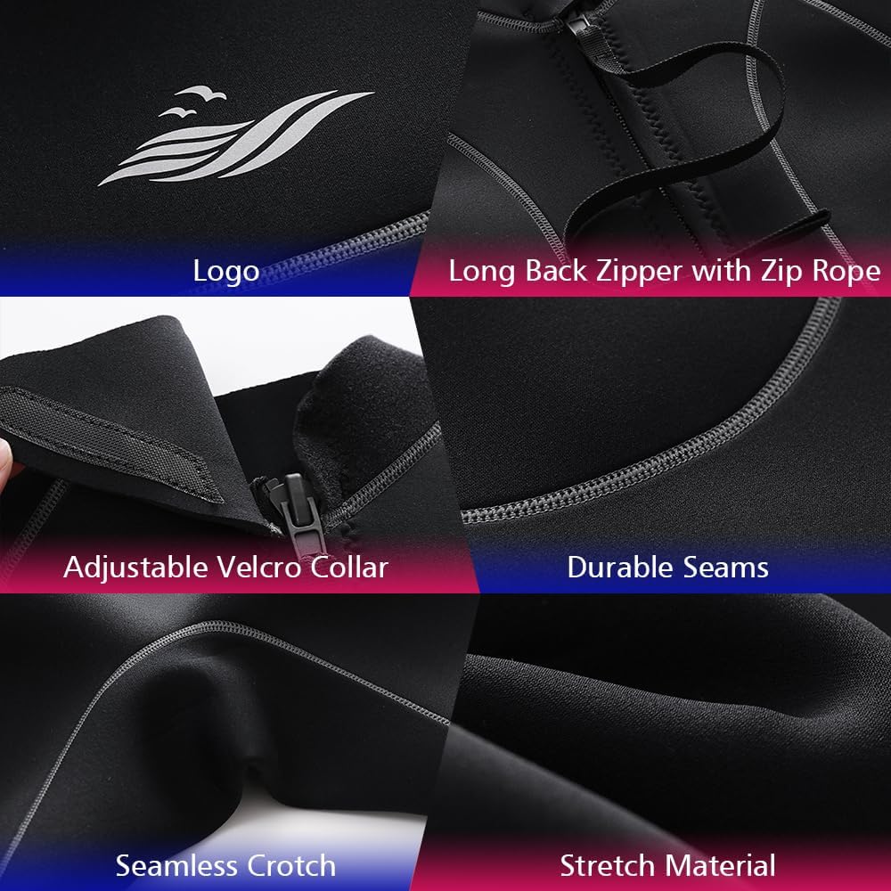 Men's 3mm Shorty Wetsuit Neoprene Dive Skin X94065