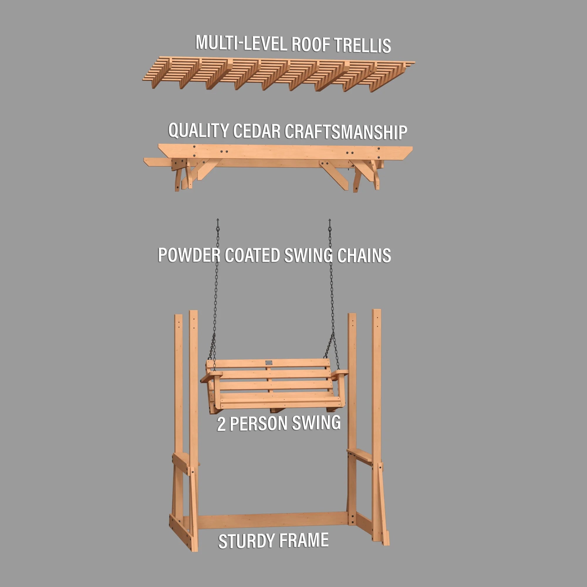Backyard Discovery Callahan Pergola Swing A6859