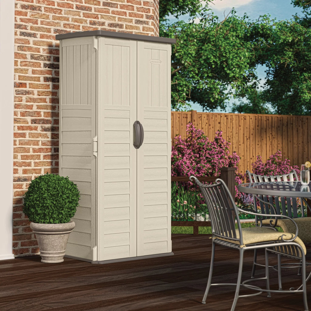 Suncast BMS1250 Resin Vertical Storage Shed, 22 cu ft V334861