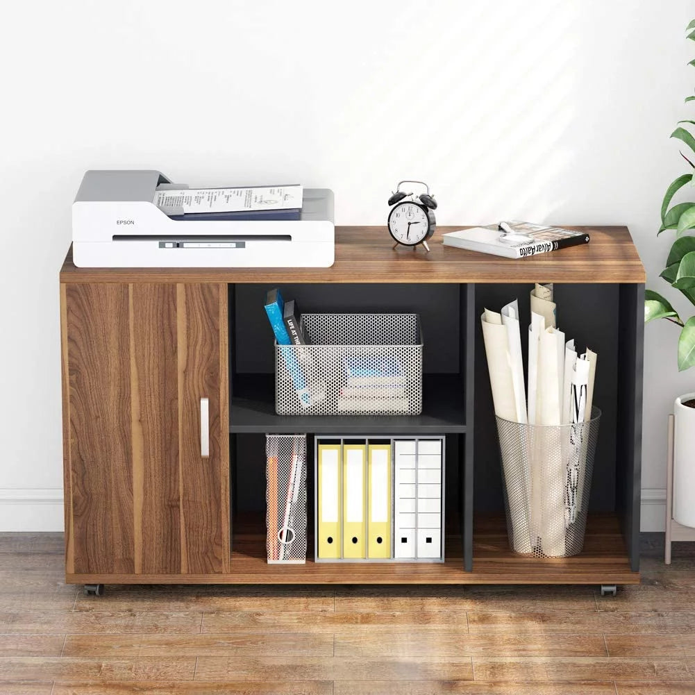 Tribesigns L-Shaped Computer Desk with File Cabinet, 55 Inch S6273