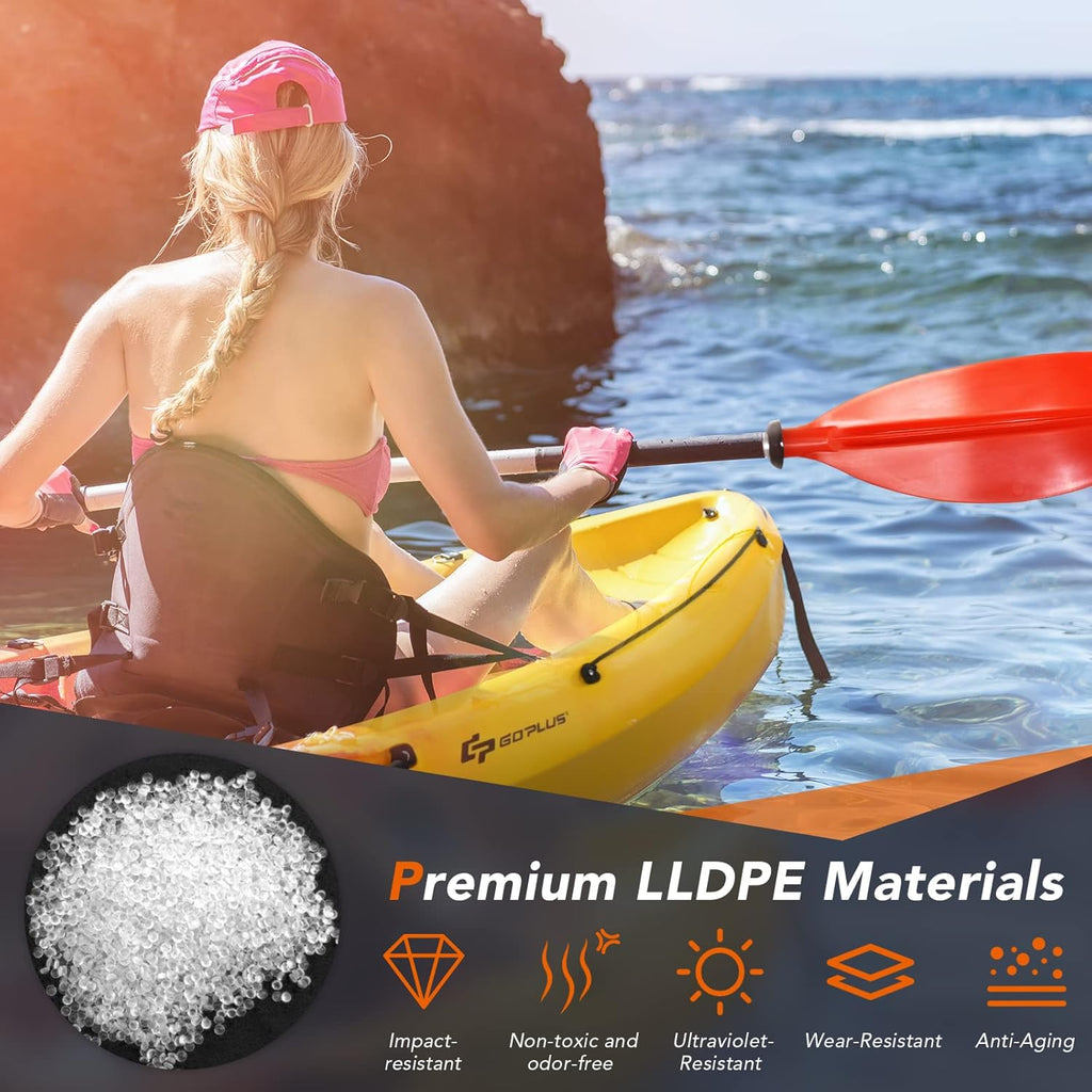 10.2FT Sit-On-Top Fishing Kayak with Aluminum Paddle & Bungee Storage X195190