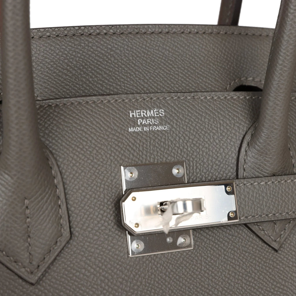 Birkin Sellier 30 Gris Meyer Epsom Palladium Hardware k7