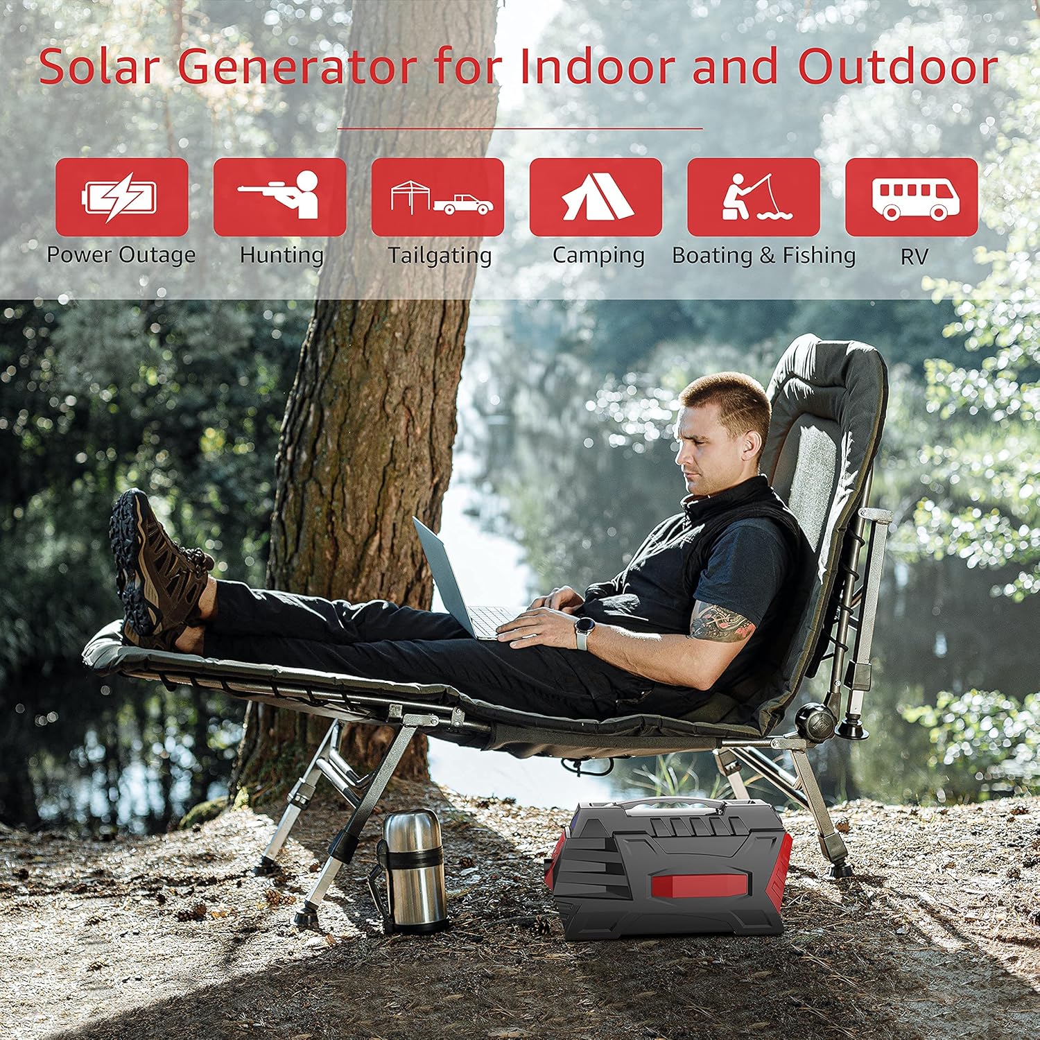 500W Portable Power Station 296Wh Solar Generator Backup Battery Pack a7
