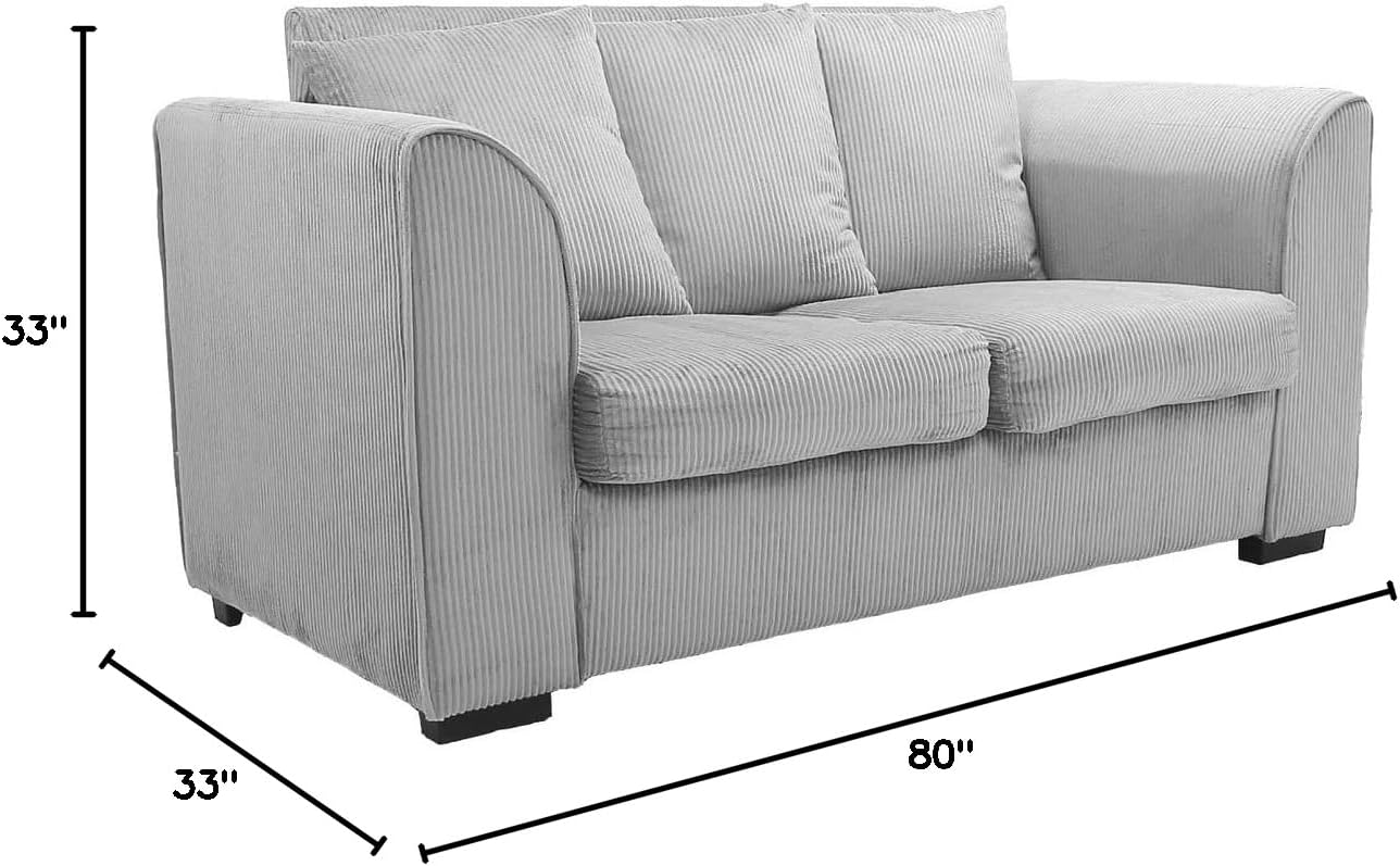 3pcs Living Room Set Light Grey G76427