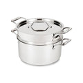 All-Clad Simply Strain Stainless Steel Multipot with Straining Lid, 6-Quart, Induction, Oven Broiler Safe 600F, Strainer, Pasta Strainer with Handle, Steamer Pot, Cookware, Home, Pots and Pans, Silver