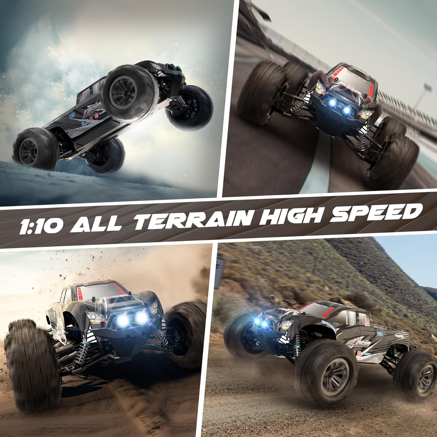 RC Car 1:10 Scale 48+ KMH Remote Control Truck a7