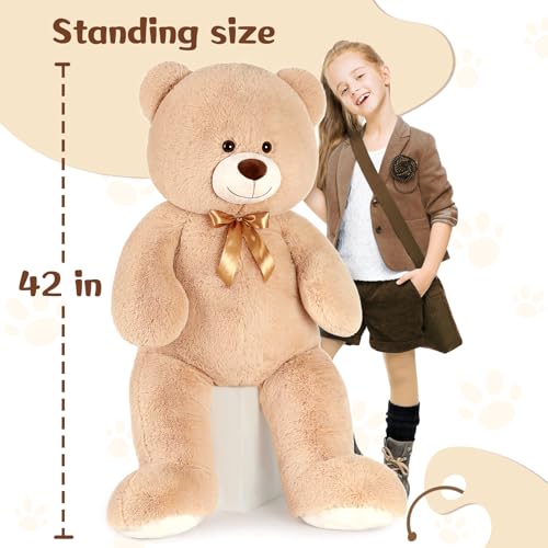 MorisMos Big Brown Bear Giant Teddy Bear 3 Feet Plush Z9159