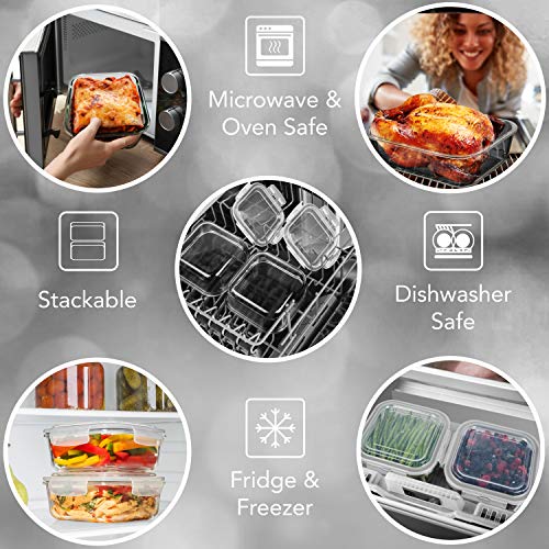 Razab 2700ml Glass Food Storage Container with Airtight Lid N950601