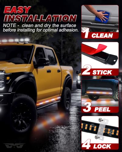 LUMENIX 70 Inch Emergency Strobe Light Bar with Wireless Remote for Trucks Z97709