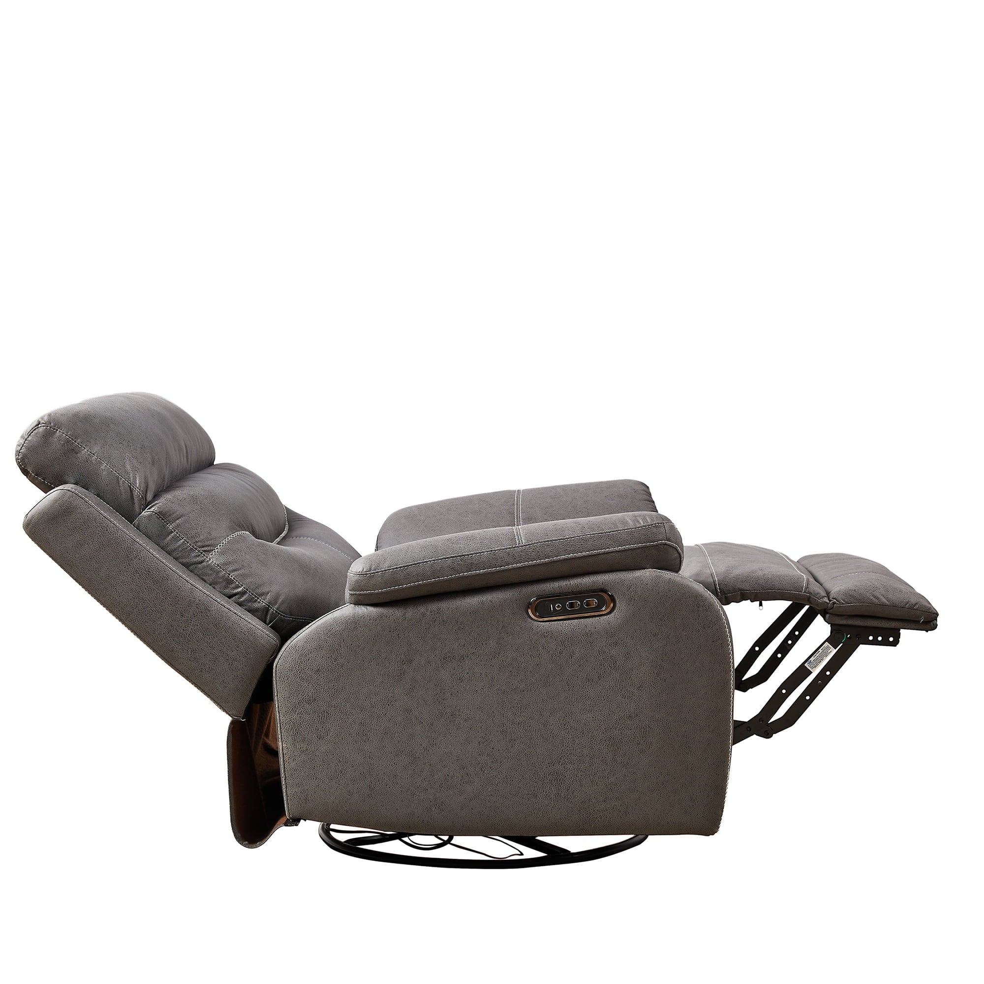 OKIN Power Recliner Chair, Rocking Swivel Single Sofa, Gray R347
