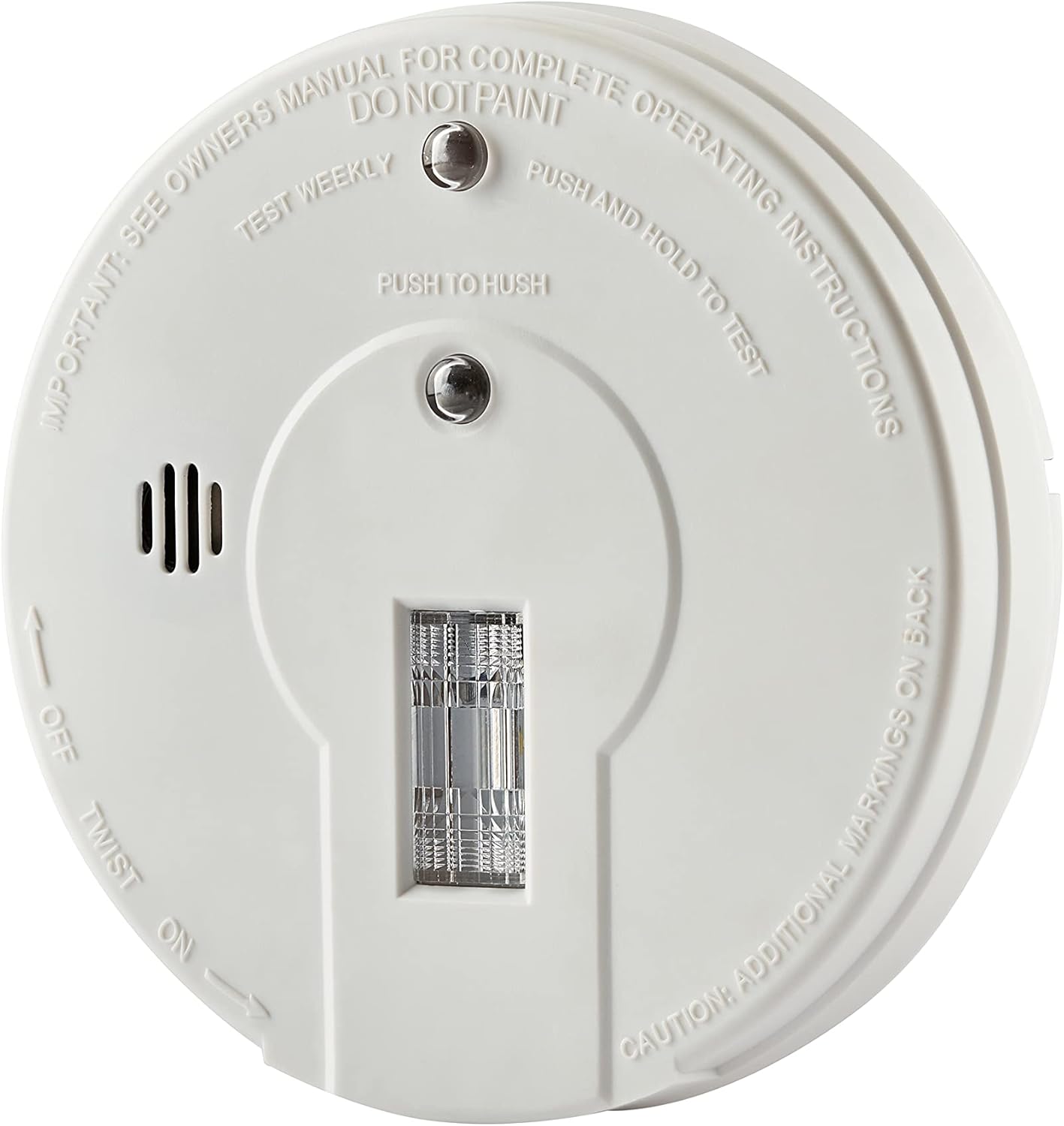 Kidde Smoke Detector with Safety Light for Hearing Impaired, Battery Operated M71278