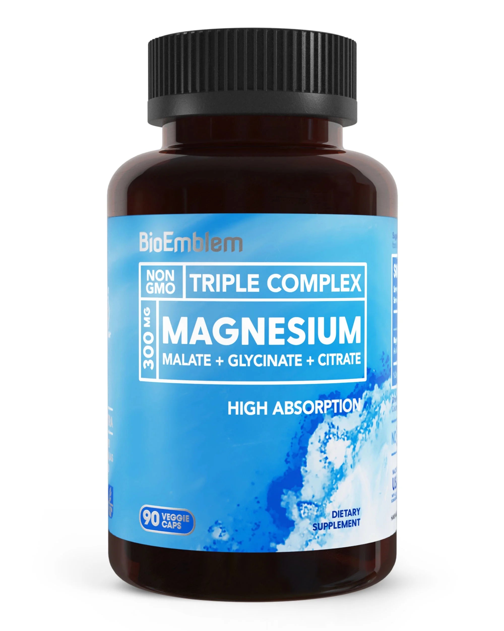 BioEmblem Triple Magnesium Glycinate Malate Citrate with Antarctic Krill Oil I413