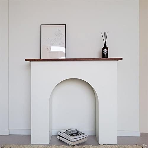 Electric Fireplace Stove Mantel Surround Walnut Top Wall Cabinet H959