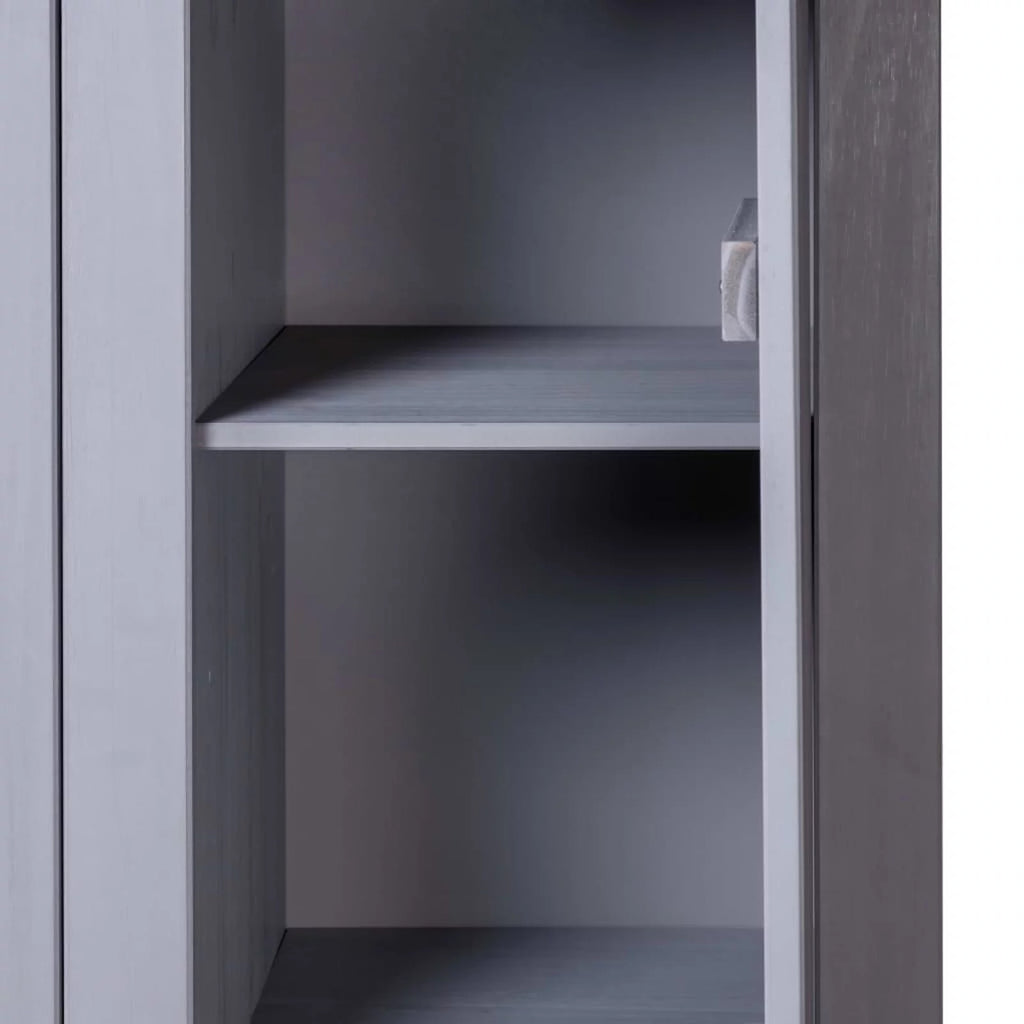 Tomshoo 3-Door Wardrobe Gray Pine B41405