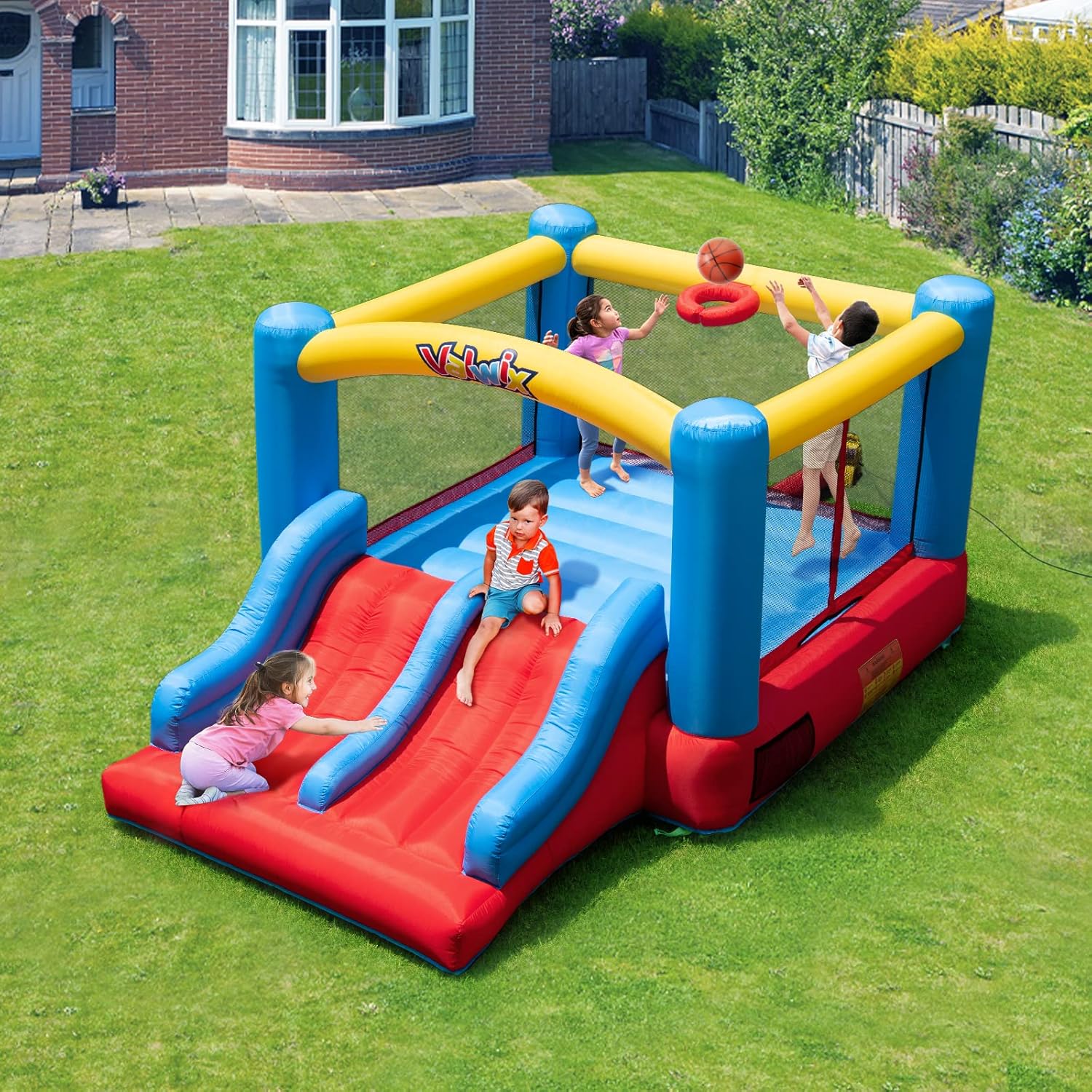Valwix Bounce House Inflatable Bouncer with Blower for Kids 3-10 O5991