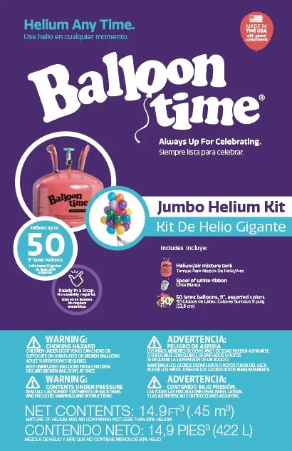 Balloon Helium Tank Kit with Colorful Latex Balloons k7