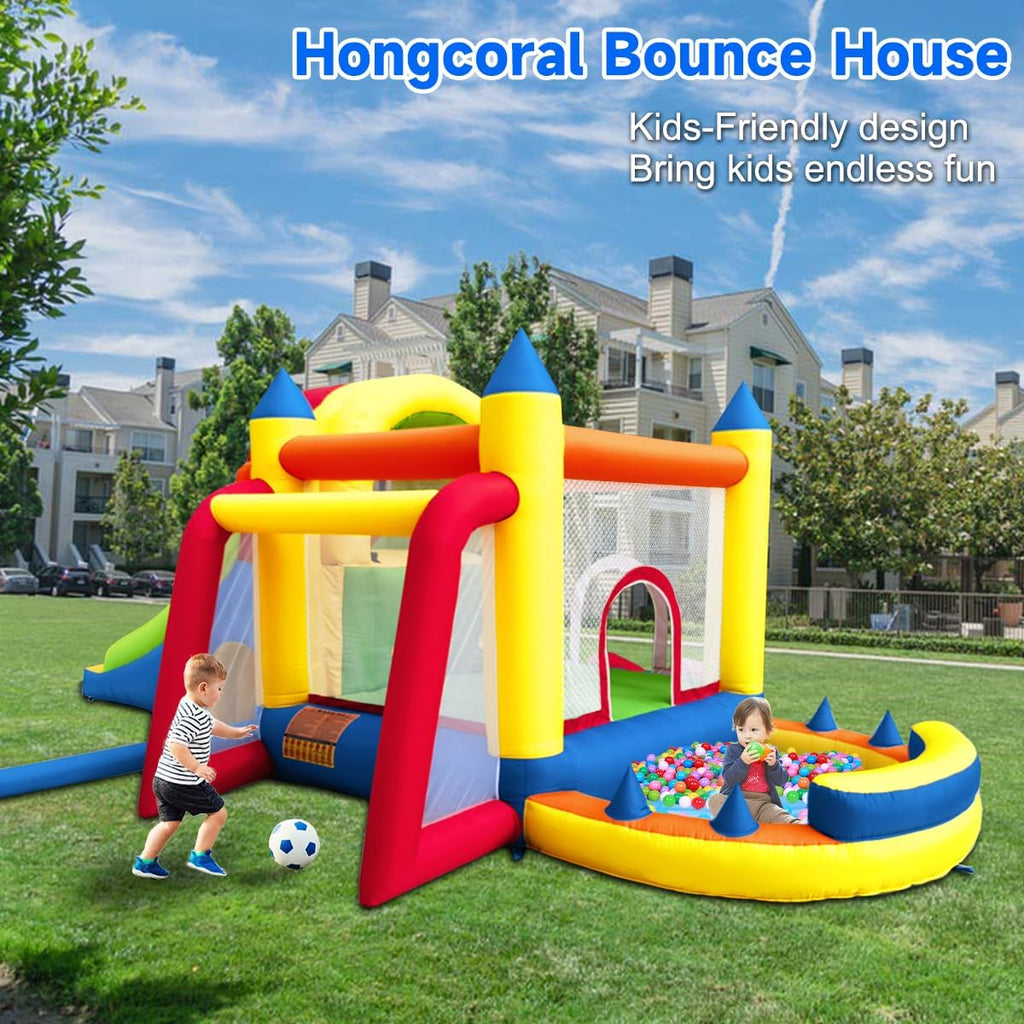 Inflatable Bounce House with Two Slides for Kids B71005