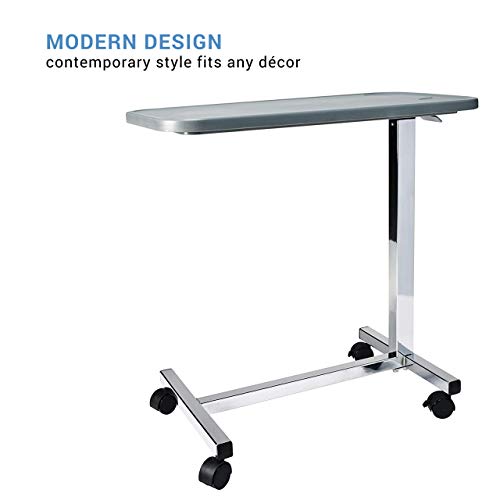 Modern Overbed Table with Wheels Adjustable Height a7k