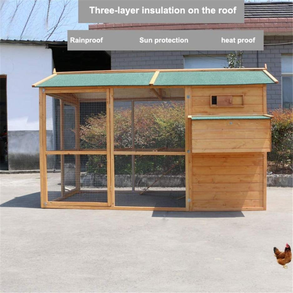 Large cedar wood waterproof chicken coop k7m