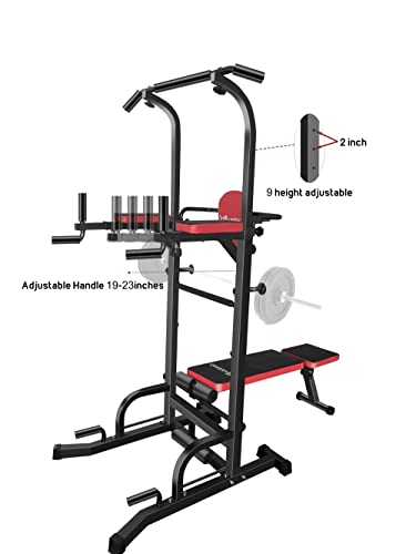 Power Tower with Pull Up Bar Dip Station for Home Gym 7k