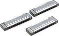 Fender Blues Deluxe Harmonica, Pack of 3 with case (Keys C,G,A)