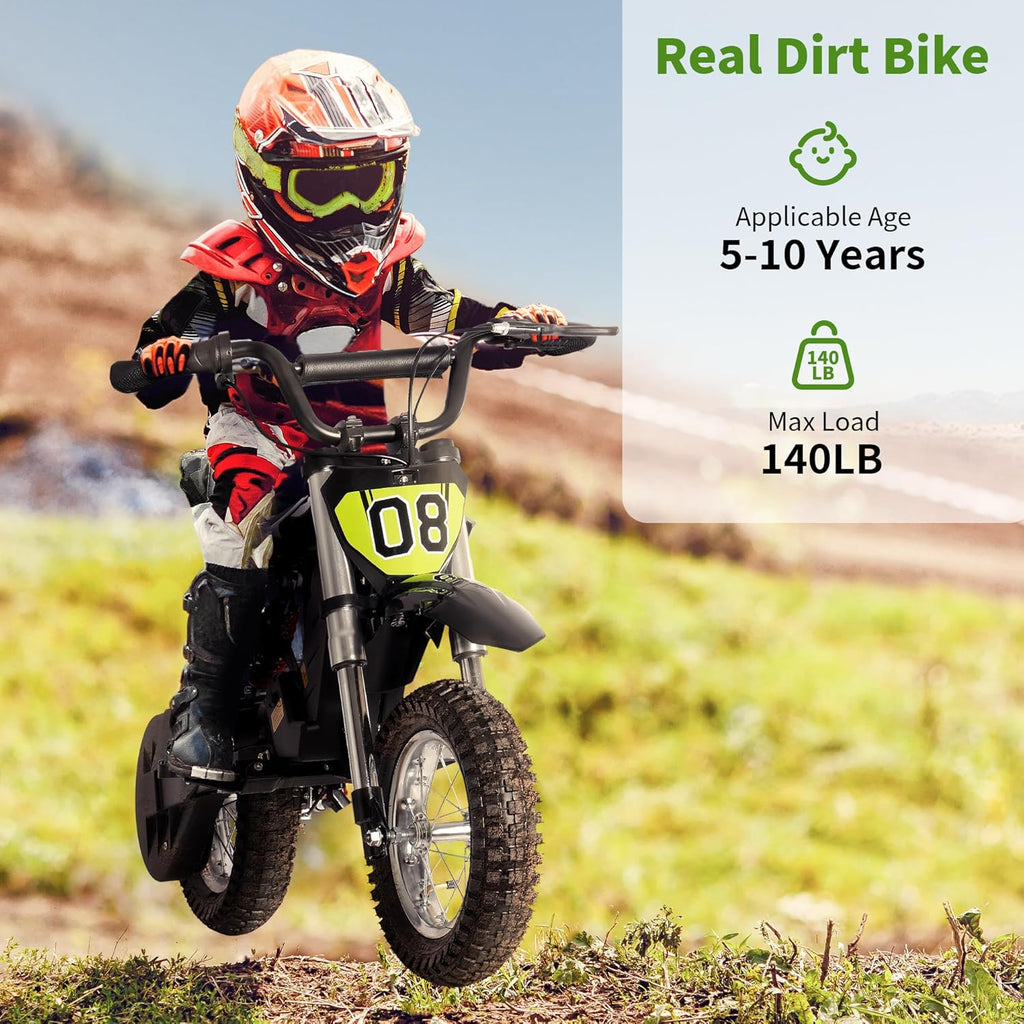 36V 300W Kids Electric Dirt Bike Ride on Motorcycle for Ages 5-10 M6348