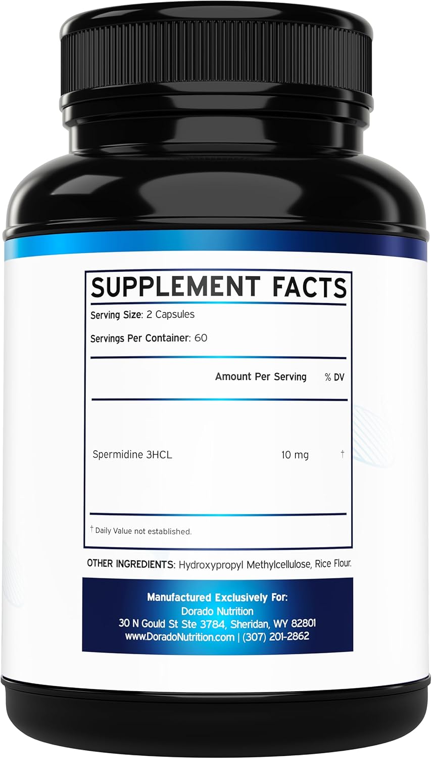 Spermidine Supplement 10mg 120 Capsules Gluten Free k7