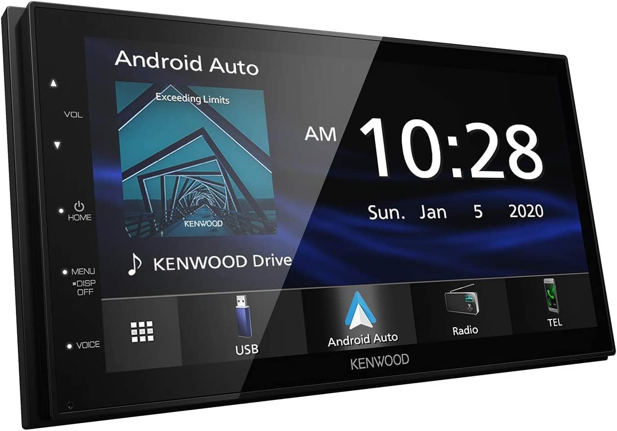 Kenwood DMX4707S 6.8" Capacitive Touchscreen Digital Multimedia Receiver with Apple CarPlay & Android Auto and CMOS-230 Rearview Camera G3508