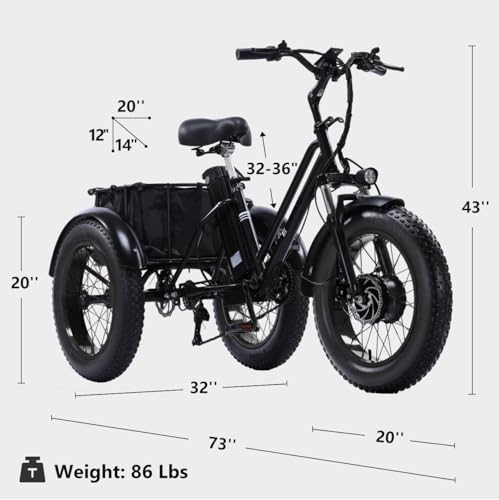 Electric Tricycle 3 Wheel Bike for Adults a7