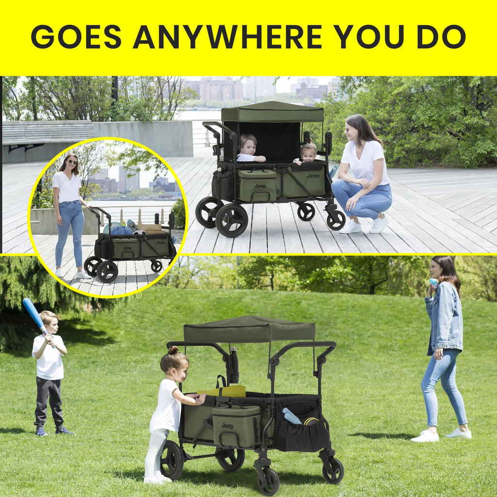 Jeep Deluxe Wrangler Wagon Stroller with Cooler Bag by Delta Children I18408
