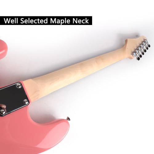 Electric Guitar 39 Inch Maple Neck Rosewood Fretboard Pink a7