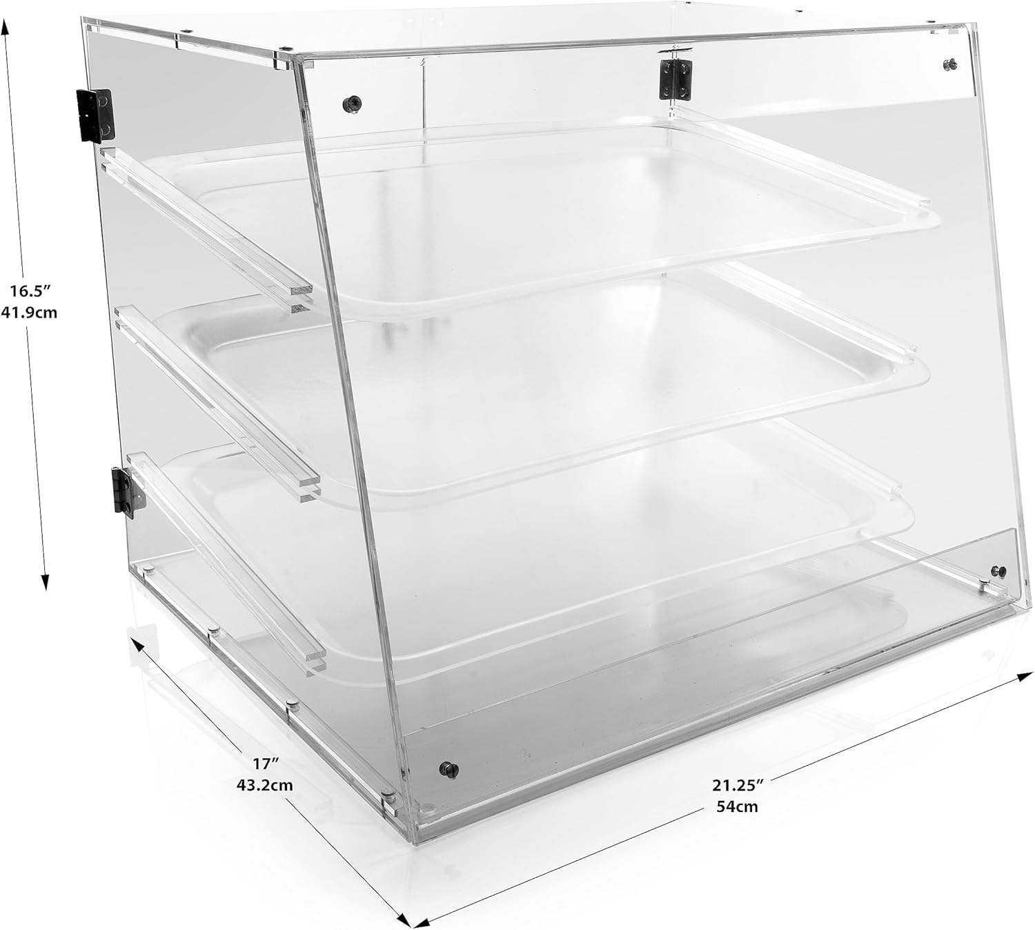 3-Tier Commercial Countertop Pastry Display Case with Rear Door T132727