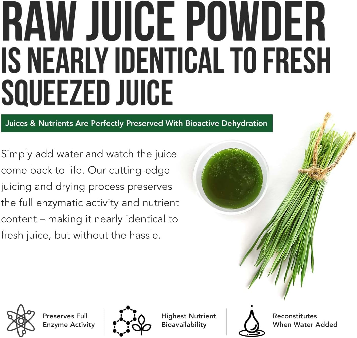 Organic Barley Grass Juice Powder Cold-Pressed CO2 Dried Gluten Free Vegan 5.3 oz k7