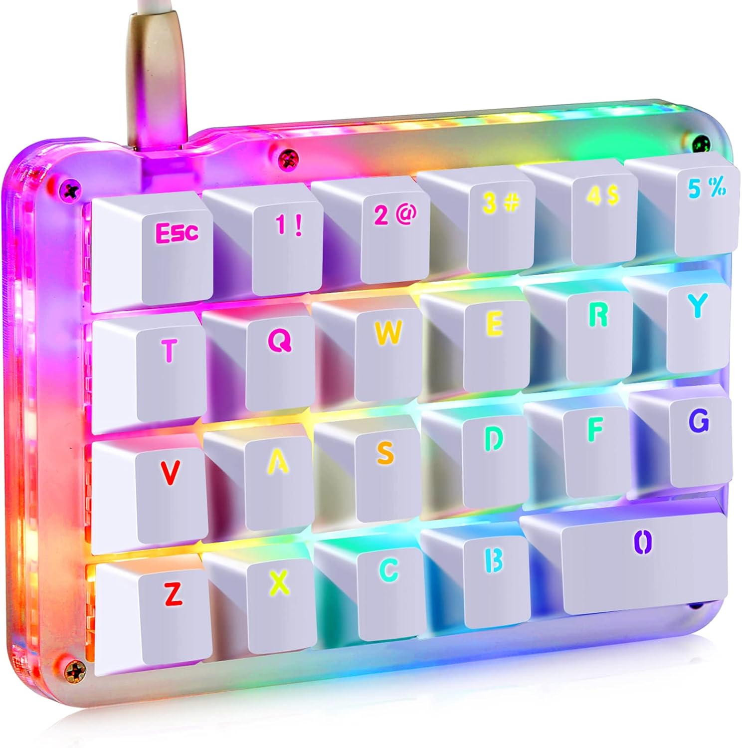 Macro Mechanical Keyboard RGB Backlit 23 Keys Red Switches k7