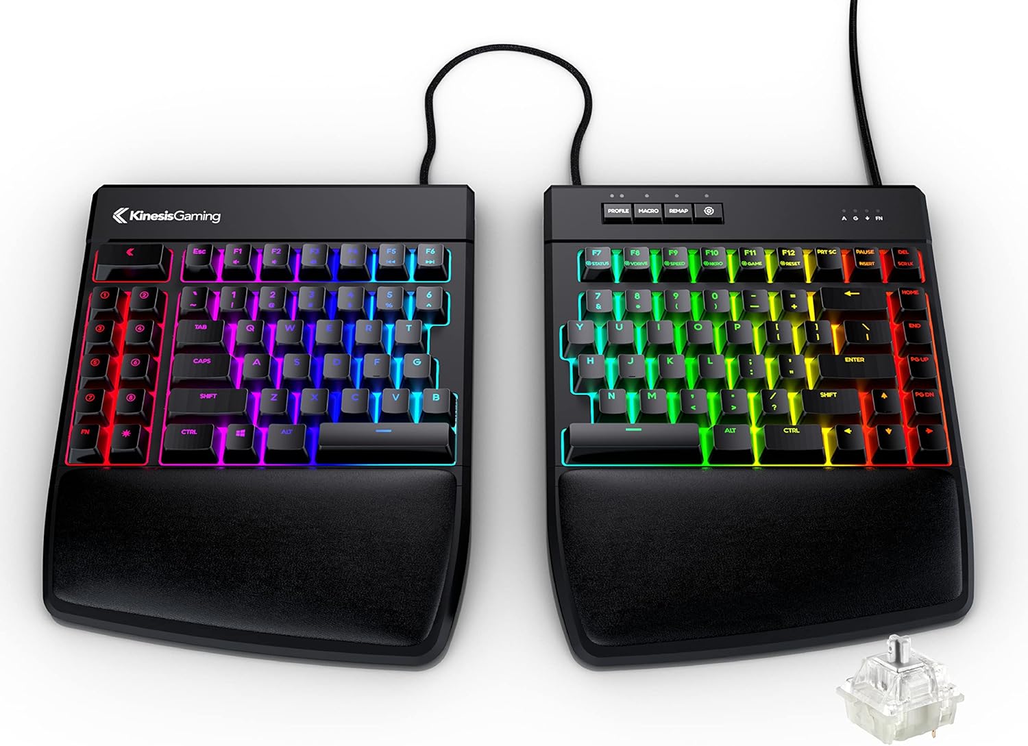 Mechanical Keyboard RGB Split MX Brown q7k