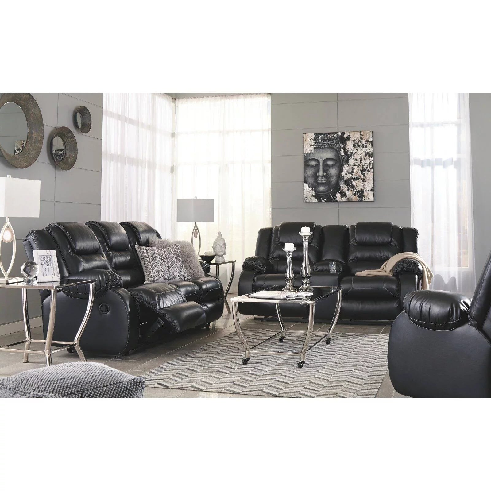 Signature Design by Ashley Vacherie Reclining Loveseat, Chocolate P144441