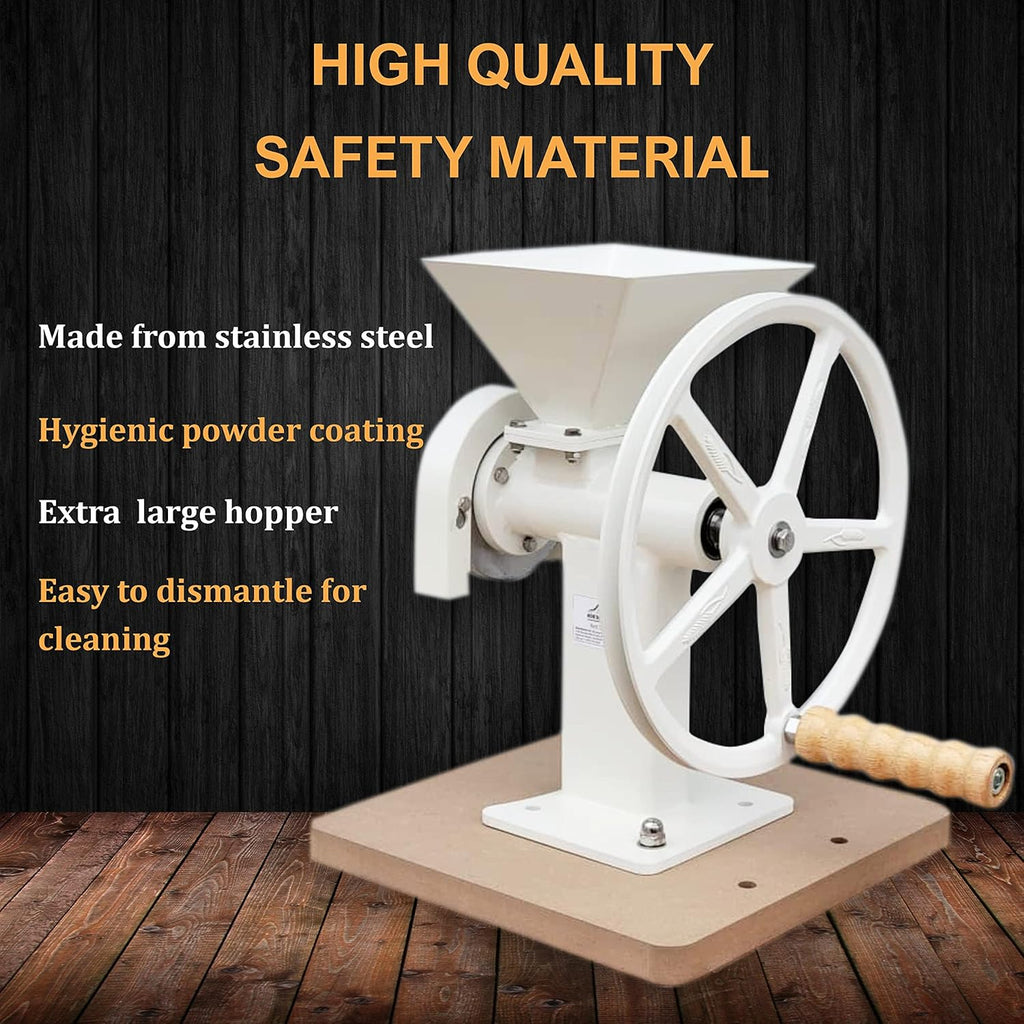 Manual Hand Grain Mill with Steel Disc for Flour, Corn, and Coffee Beans A70121