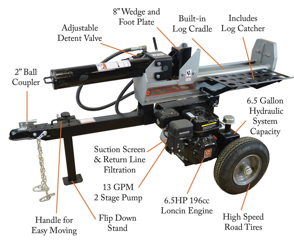 Log Splitter Horizontal Vertical 22 Ton a7