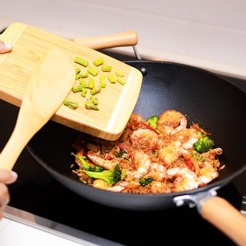 JOYCE CHEN Professional 14-Inch Cast Iron Wok with Maple Handle R872