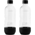Replacement Bottle for sodastream Carbonating Sparkling Water Machine 1 Liter (2-Pack, Black)