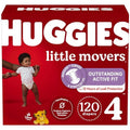 Huggies Size 5 Diapers, Little Movers Baby Diapers, Size 5 (27+ lbs), 120 Count (2 Packs of 60)