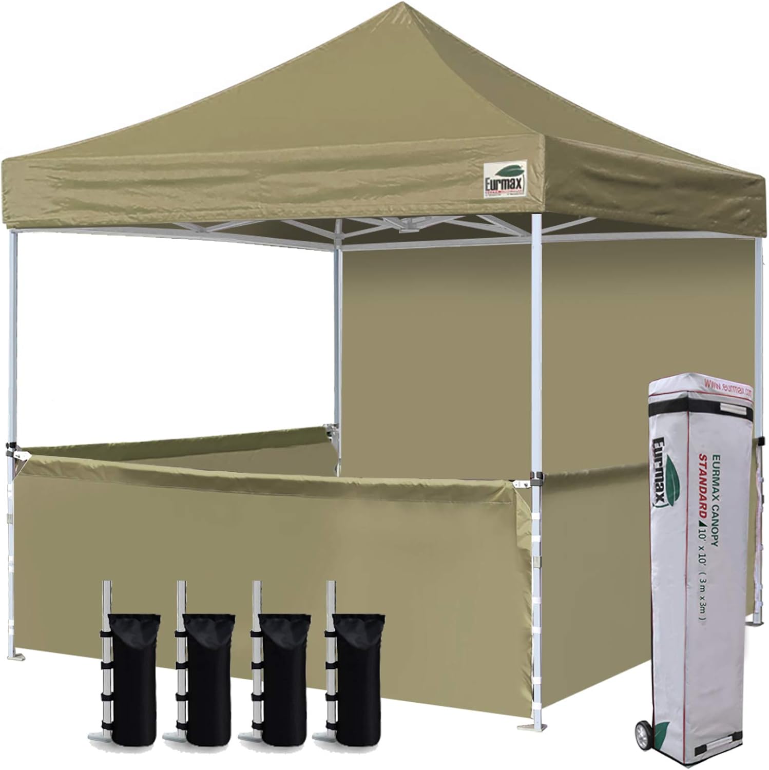 10x10 Pop-up Canopy Tent with Sidewalls and Roller Bag q7k